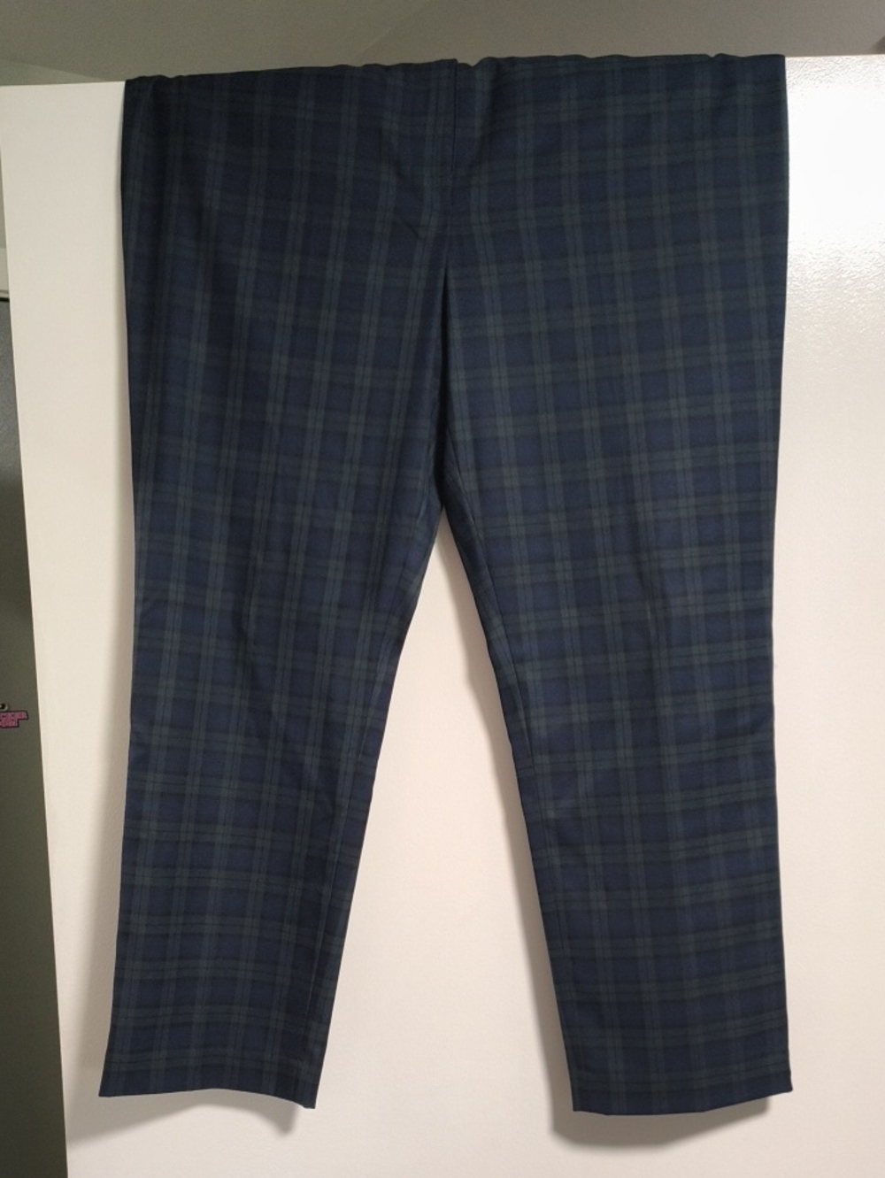 Tommy Hilfiger-Men's Navy Green Plaid Dress Pants.36x30